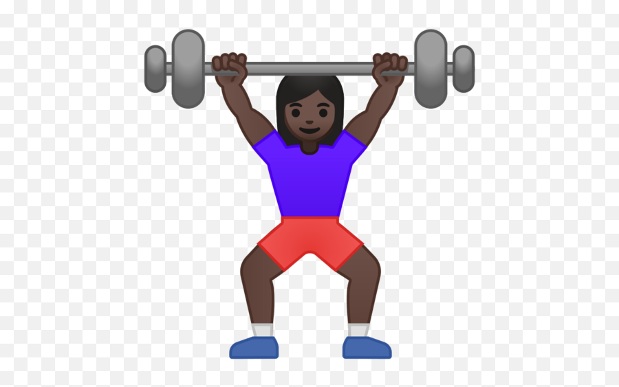 Dark Skin Tone Emoji - Woman Lifting Weights Emoji,Weight Emoji