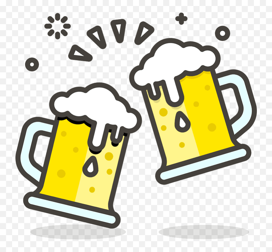 Clinking Beer Mugs Emoji Clipart,Beer Emoji Png