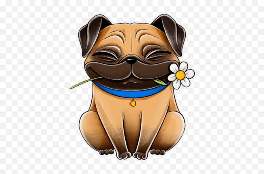Pin By Rosa Gómez On Pug Art Dog Crafts Cartoon Dog Emoji,Dabb Emoji