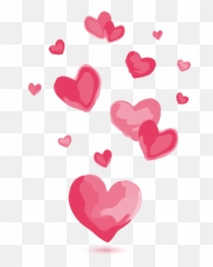 Watercolor Heart - Transparent Love Vector Png Emoji,Floating Hearts Emoji