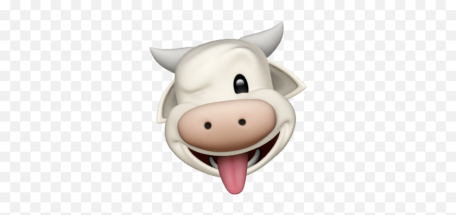 Emoji Cow Emoticons Sticker - Happy,Teeth Emoticons