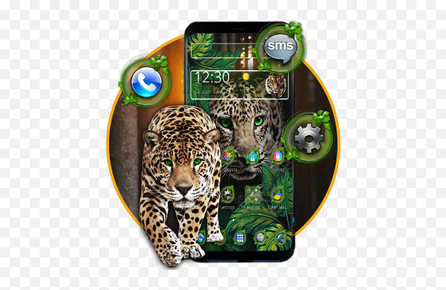 Green Wild Cheetah Theme - Google Play African Leopard Emoji,Hyena Emoji