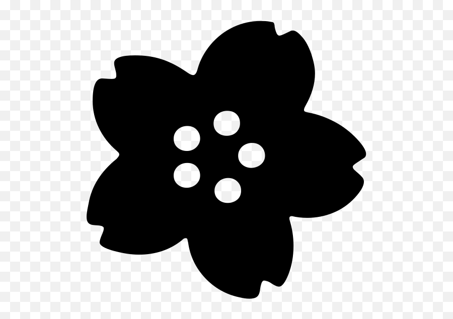 Android Emoji 1f338 - Clip Art,Black Flower Emoji