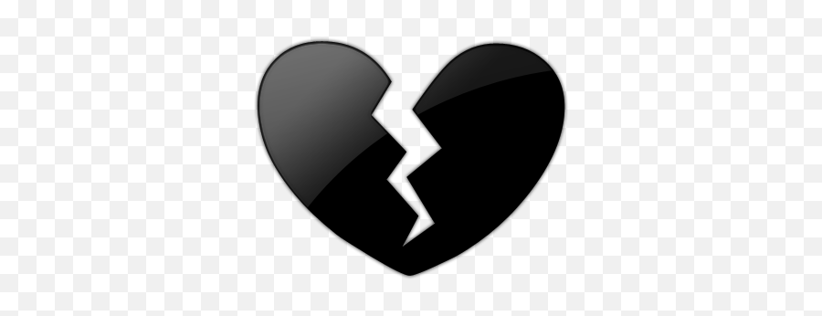 Heart Break Emoji Png Picture - Broken Black Heart Clipart,Heartbroken Emoji