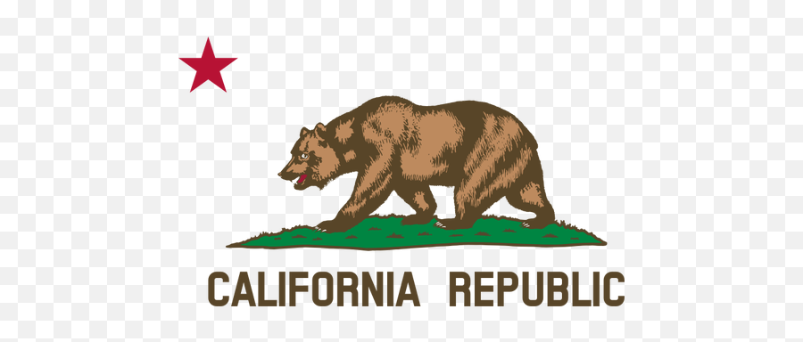 California Republic Vector Image - California Bear Flag Vector Emoji,California State Flag Emoji