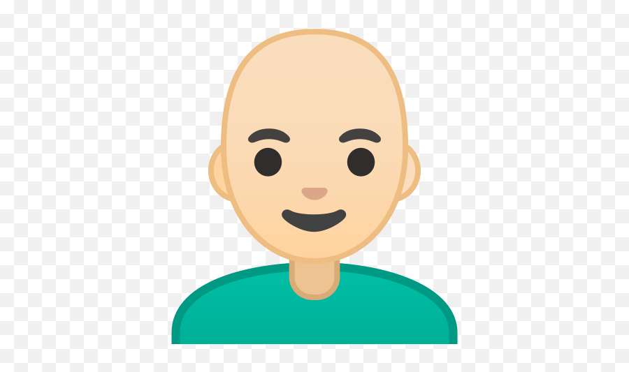 Light Skin Tone Bald Emoji - Emoji Careca,Forehead Emoji