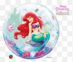 Little Mermaid Bubble Balloon - Qualatex Latex Balloons Bouquet Emoji,Mermaid Emoticon