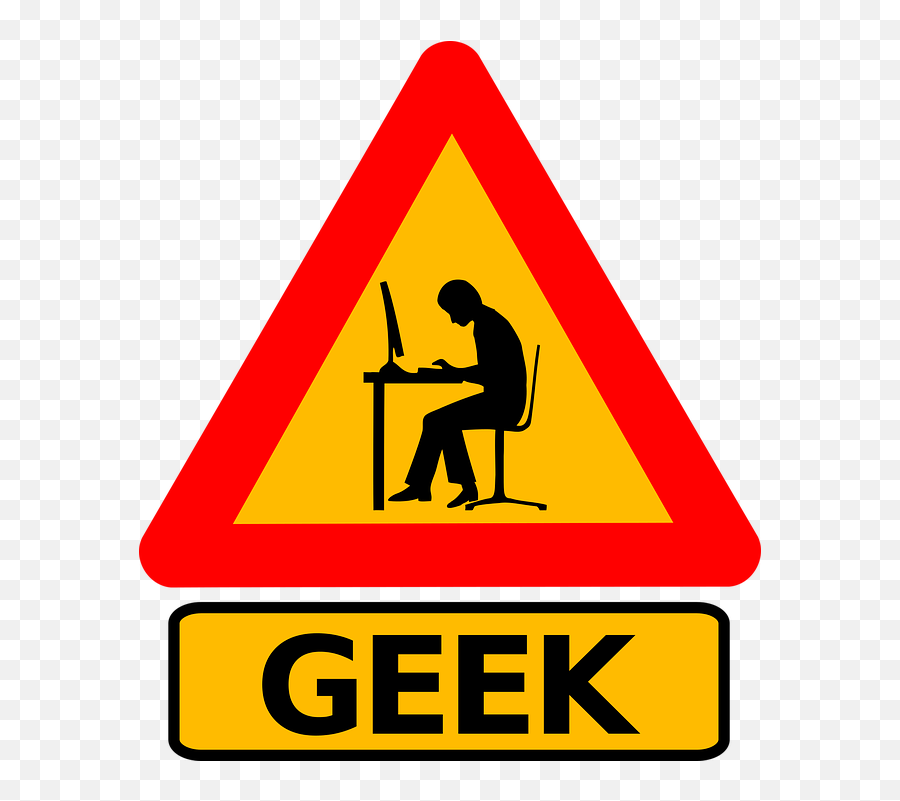 Caution Computer Desk - Geek Clipart Emoji,Traffic Light Caution Sign Emoji