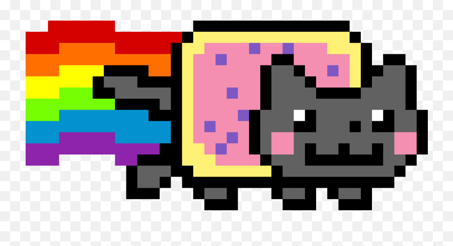 Pixilart - Nyan Cat Pixel Art Emoji,Nyan Cat Emoticon Google Chat