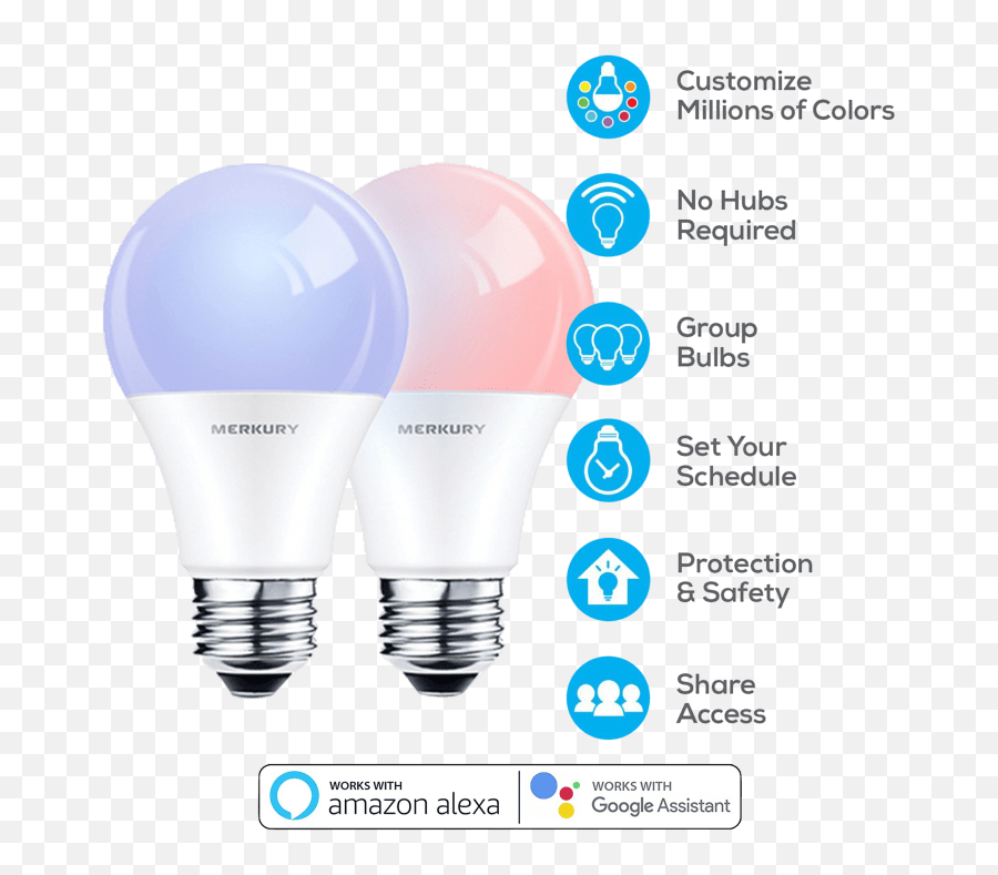Merkury Innovation Wifi Led Smart Bulbs - Gn Ww124 999 Emoji,Light Bulb Camera Action Emoji