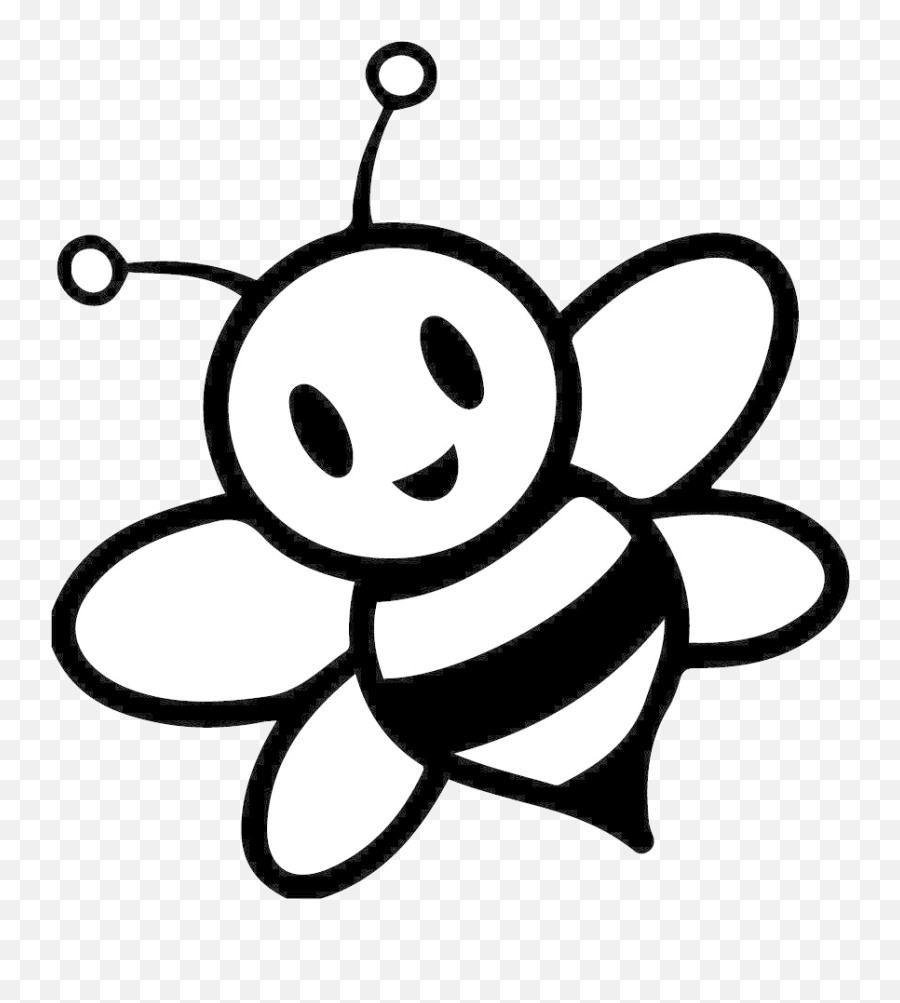 Bee Clipart Outline Honey Bee - Clipart Black And White Bee Emoji,Honey Bee Emoji
