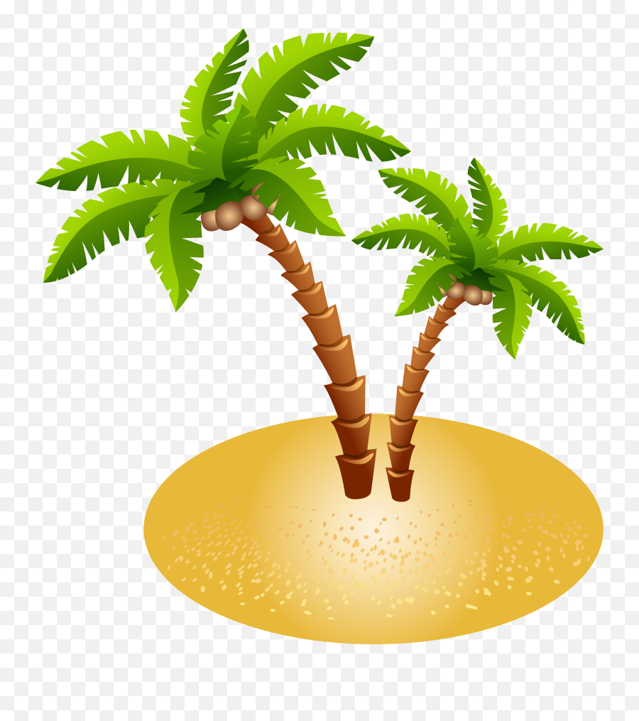 Download And Island Sand Transparent Palms Free Transparent - Clipart Transparent Background Palm Tree Png Emoji,Palm Tree Emoticons