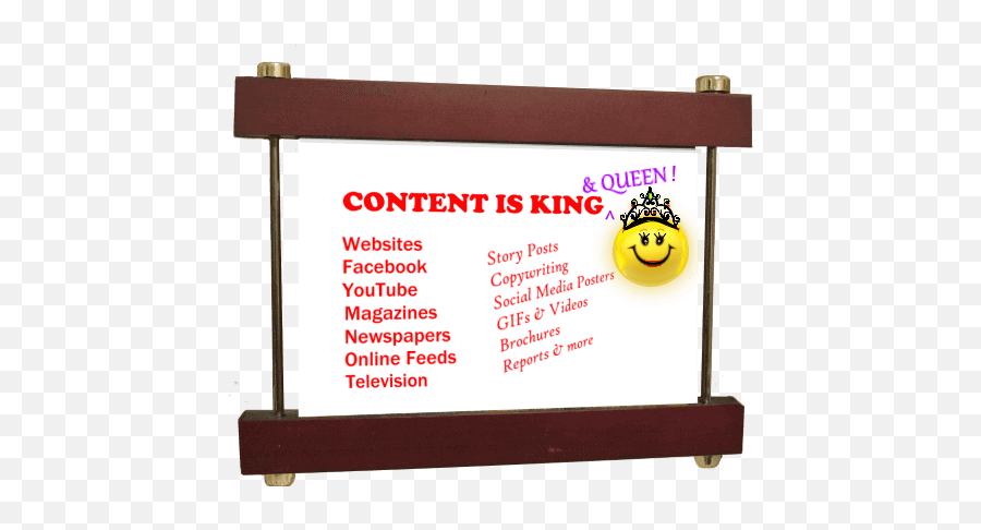 Content Made Fresh By Gswrite Communications - Marketing Sign Emoji,Queen Emoticon