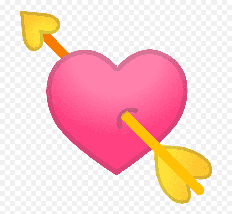 Heart With Arrow Emoji Clipart - Cuore Con Freccia,Google Heart Emoji