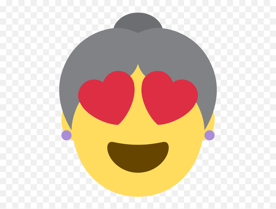Emoji Face Mashup Bot On Twitter Old Woman - Smiley,Heart Face Emoticon