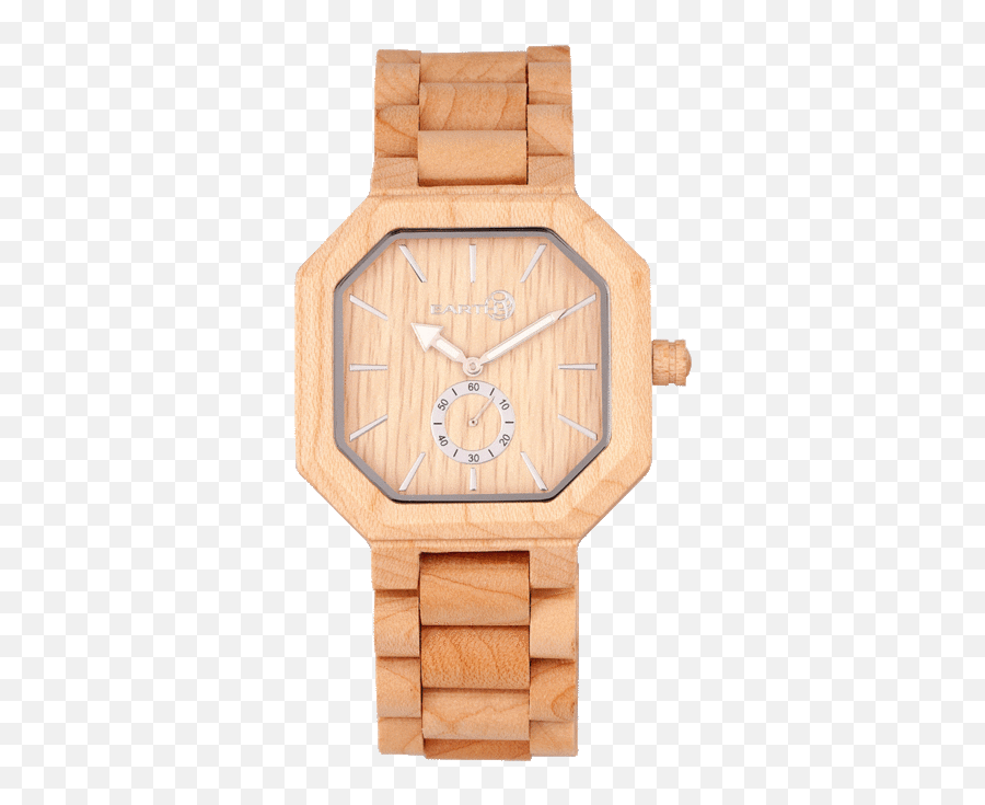 Earth Wood Acadia Bracelet Watch - Solid Emoji,Flex Arm Emoji