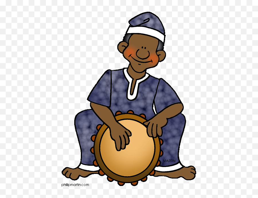 Musical Instruments - African Drummer Clip Art Emoji,Kwanzaa Emoji