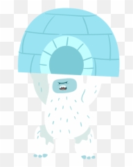 Yeti lifting igloo - Transparent PNG u0026 SVG vector file Fictional Character Emoji