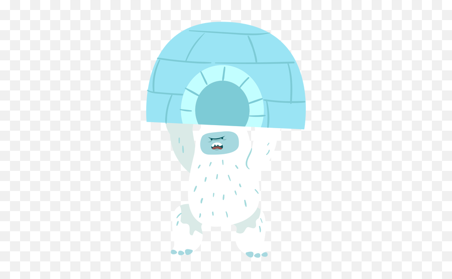 Yeti Lifting Igloo - Transparent Png U0026 Svg Vector File Fictional Character Emoji,Igloo Emoji