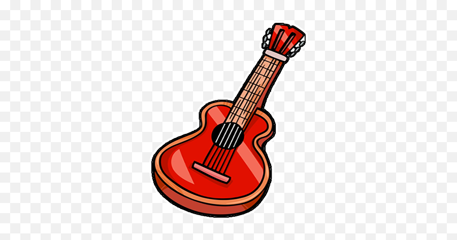 Iron On Name Labels - Cute Guitar Clip Art Emoji,Acoustic Guitar Emoji