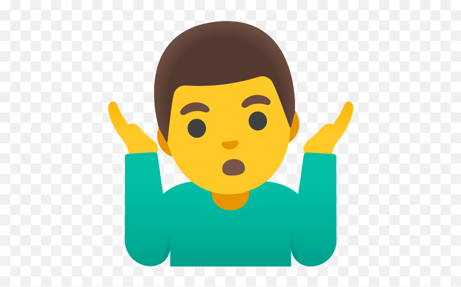 Man Shrugging Emoji - Male Technologist Emoji Apple,Get Well Emoji Art