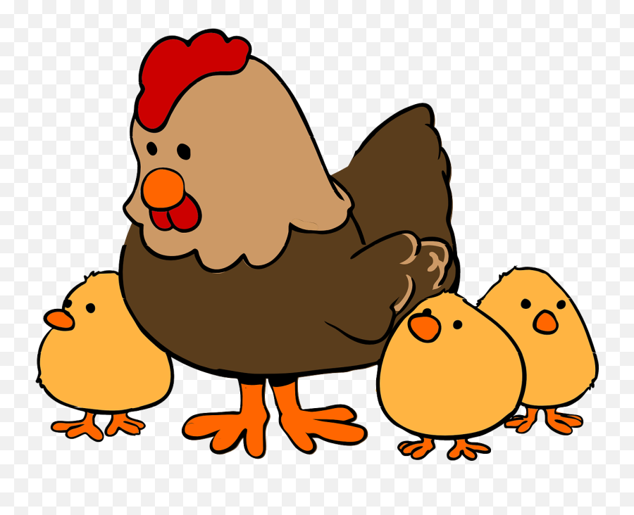 Chicken Hen Cute Family Animals - Transparent Farm Animals Clipart Emoji,Chicken Nugget Emoji