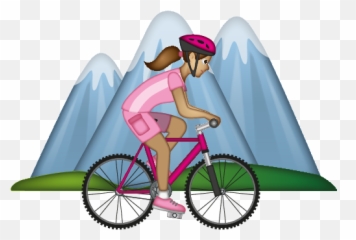 Woman Mountain Biking - Road Bicycle Emoji,Biking Emoji