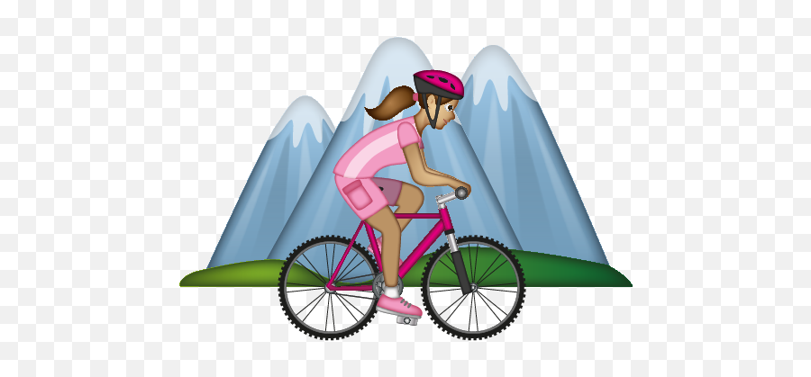 Woman Mountain Biking - Road Bicycle Emoji,Biking Emoji