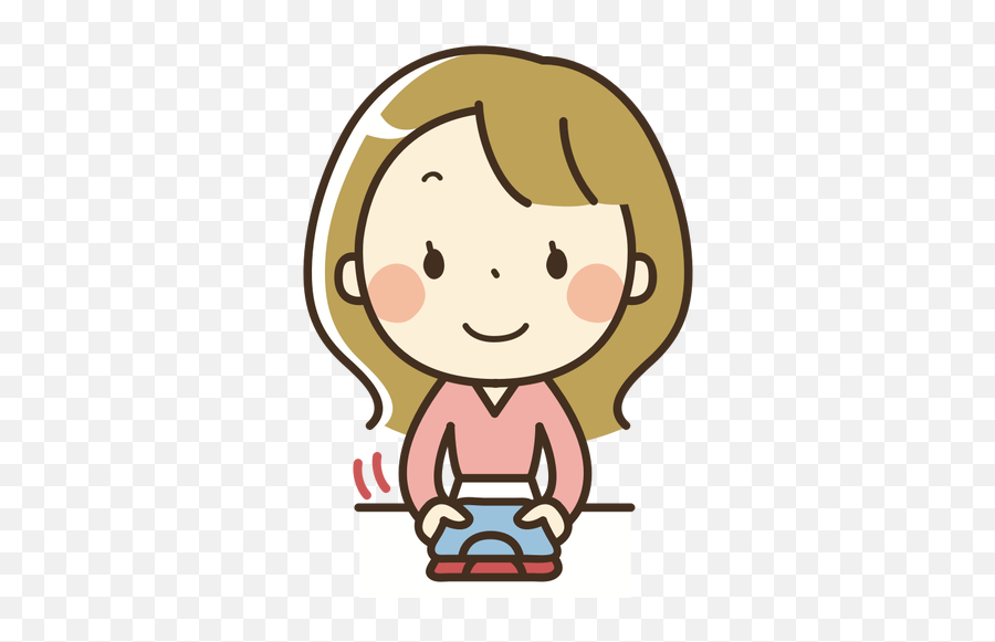 Girl Folding Clothes - Folding Clothes Clipart Emoji,Arms Folded Emoji