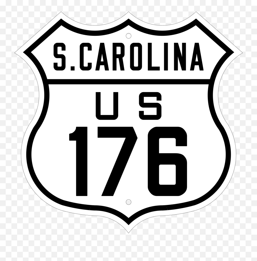 Us 176 South Carolina 1926 - Route 66 Sign Emoji,South Carolina Emoji