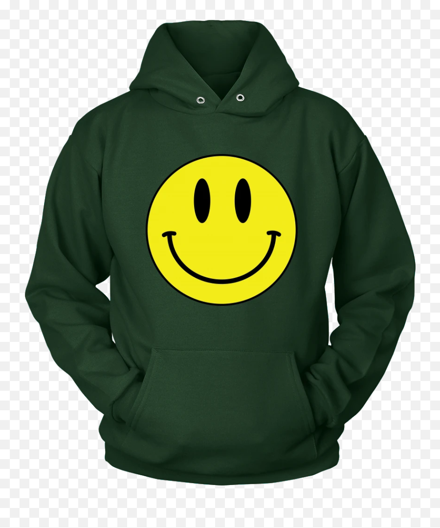 Big Smiley Face Emoji Unisex Hoodie - My Girlfriend Is Psychotic Hoodie,Green Face Emoji