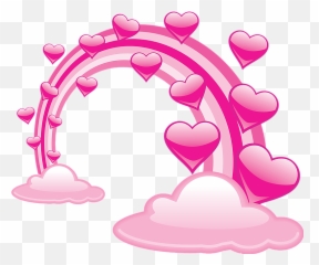 Hart Pink Sky Art Cute Pretty Anime - Clouds Clipart Png Emoji