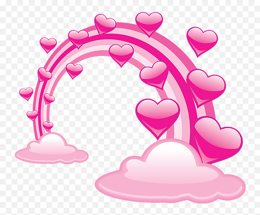 Hart Pink Sky Art Cute Pretty Anime - Pink Clouds Clipart Png Emoji,Pretty In Pink Emoji