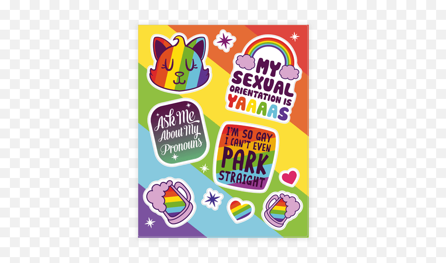 Loud And Proud Sticker - Scrapbook Design For Lgbt Emoji,Bisexual Emojis