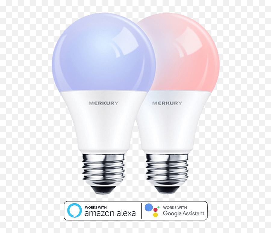 Merkury Innovation Wifi Led Smart Bulbs - Compact Fluorescent Lamp Emoji,Light Bulb Camera Action Emoji