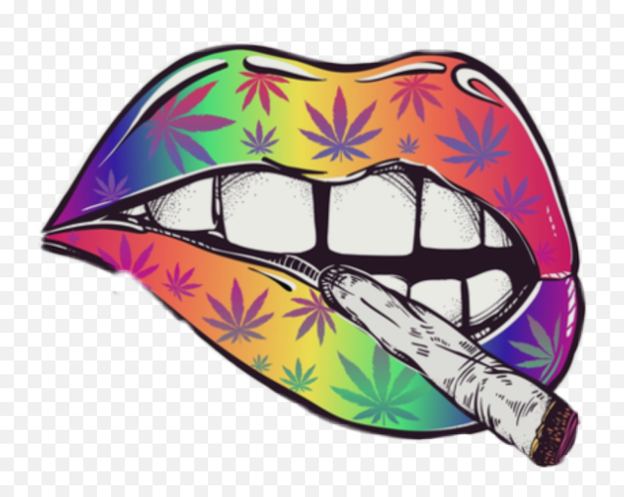Download Stickers For Snapchat - Marijuana Lips Emoji,Snap Streak Emojis