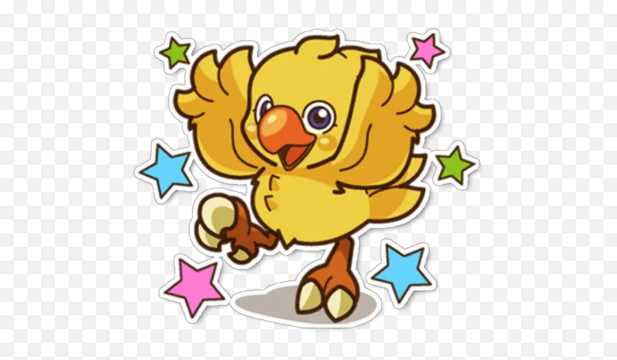 Chocobo Stickers Para Whatsapp - Final Fantasy Chocobo Emoji,Chocobo Emoji