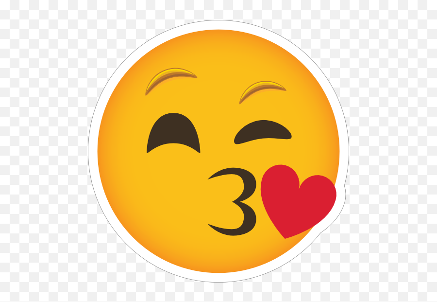 Phone Emoji Sticker Blowing A Kiss - Emoji Kiss Stickers,Kiss Emoji.