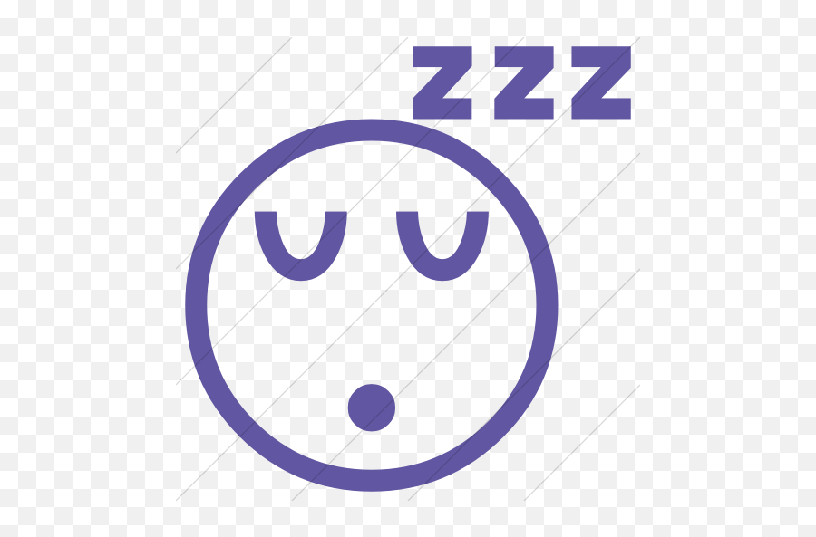 Classic Emoticons Sleeping Face Icon - Just Say Emoji,Purple Emoticons