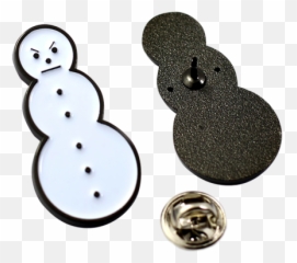 Snowman Enamel Pin - Circle Emoji,Safety Pin Emoji