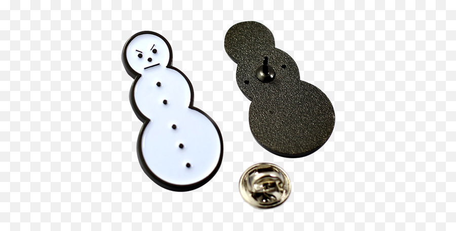 Snowman Enamel Pin - Circle Emoji,Safety Pin Emoji