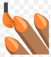 Nail Polish Medium Dark Skin Tone Emoji - Transparent Background