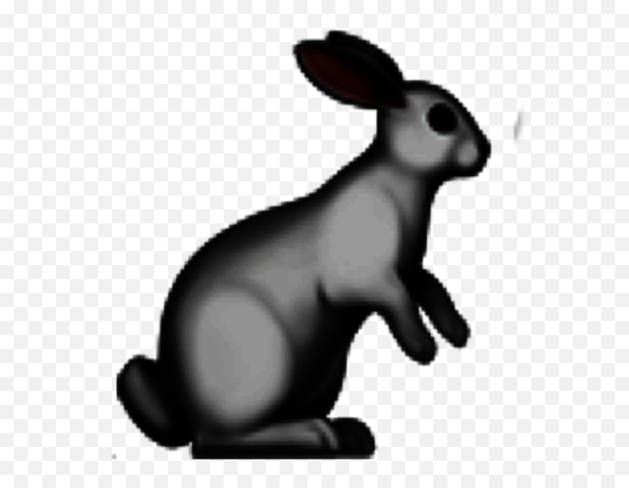 Black Bunny Emoji Sticker - Domestic Rabbit,Emoji Bunny