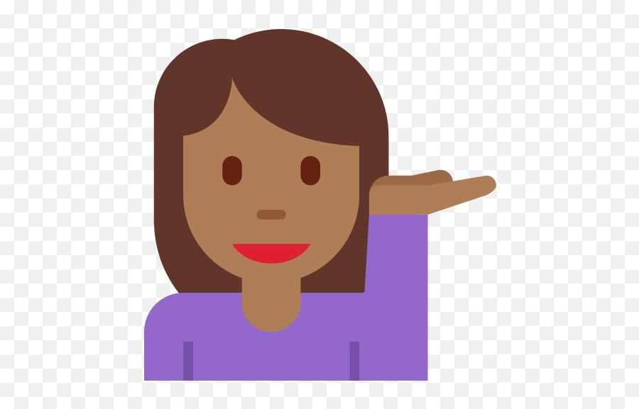 Person Tipping Hand Emoji With Medium - Dark Skin Tone Happy,Sassy Emoticon