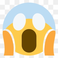Face Screaming In Fear Emoji Png 4 Image - Twitter