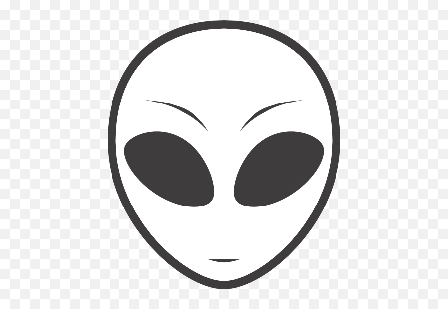 White Alien Face Sticker - White Alien Face Png Emoji,Alien Emoticon