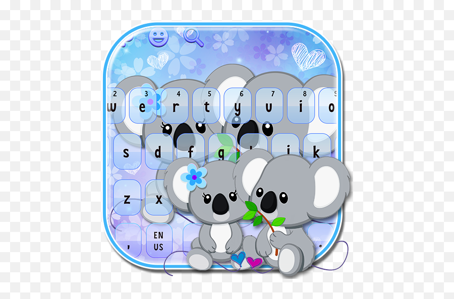Cute Koala Keyboard - Cartoon Emoji,Koala Emojis