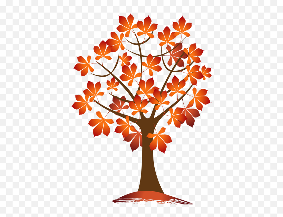 Smiling Fall Tree Free Clipart - Autumn Trees Clip Art Emoji,Autumn Emoticons