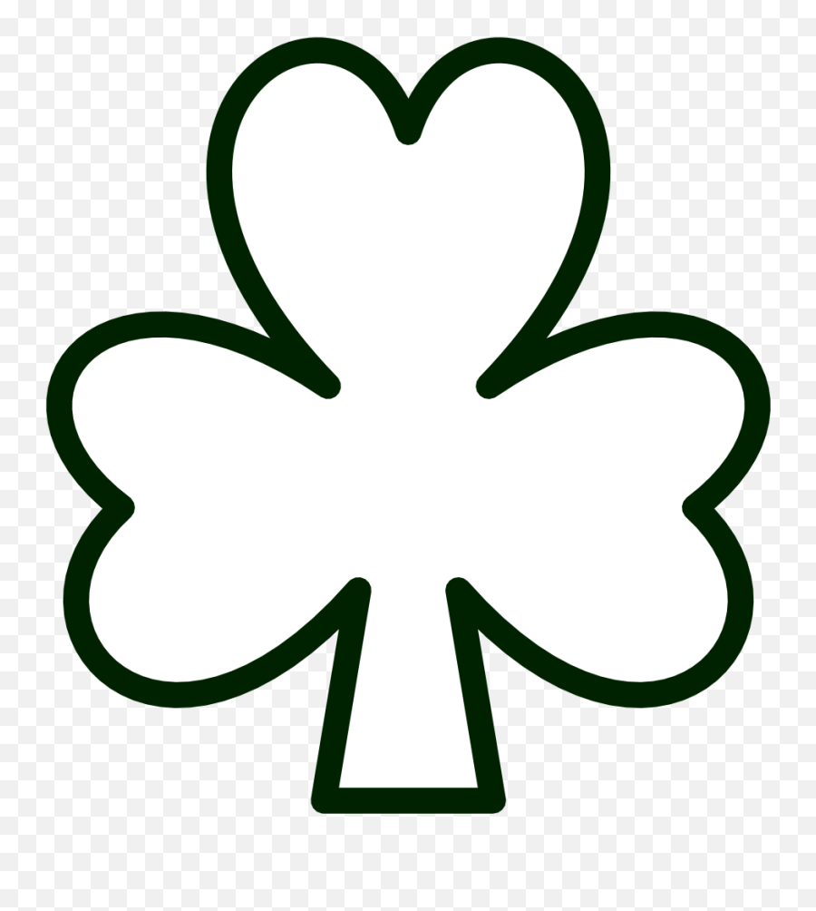 Clip Art Saint Pattys Shamrock Black - Saint Day Drawings Emoji,Shamrock Emoji For Facebook