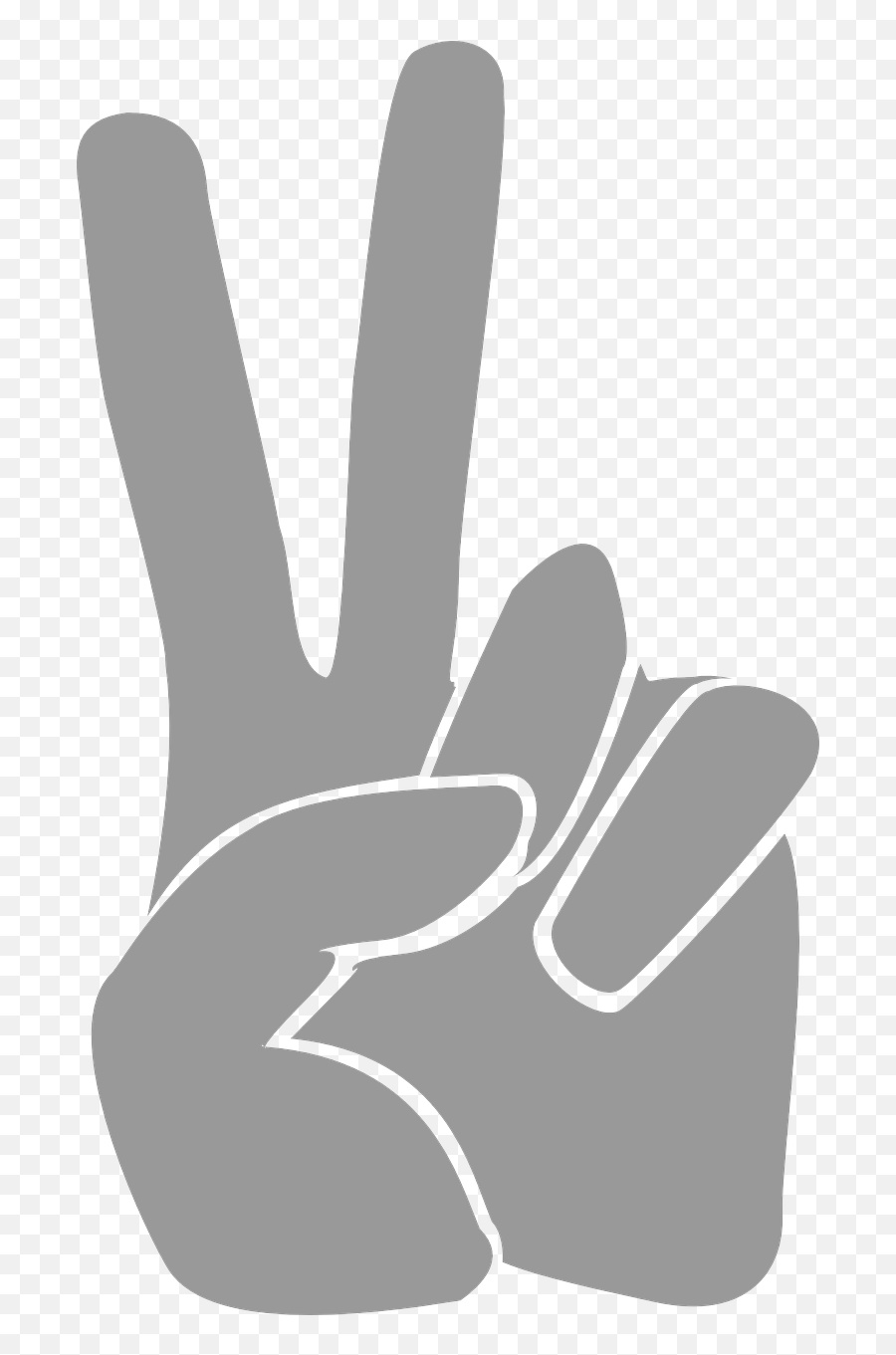 Victory Separate Two Fingers Success - Victory Png Clipart Emoji,:v Emoticon